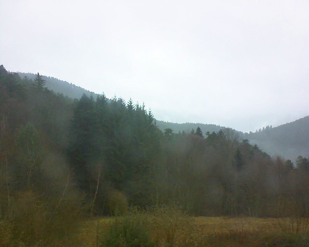 Le petit ballon vu depuis le Domaine Langmatt à Murbach le 28.01.2026 à 10:00 Le petit ballon (Alsace, Vosges) le 28.01.2026 à 10:00