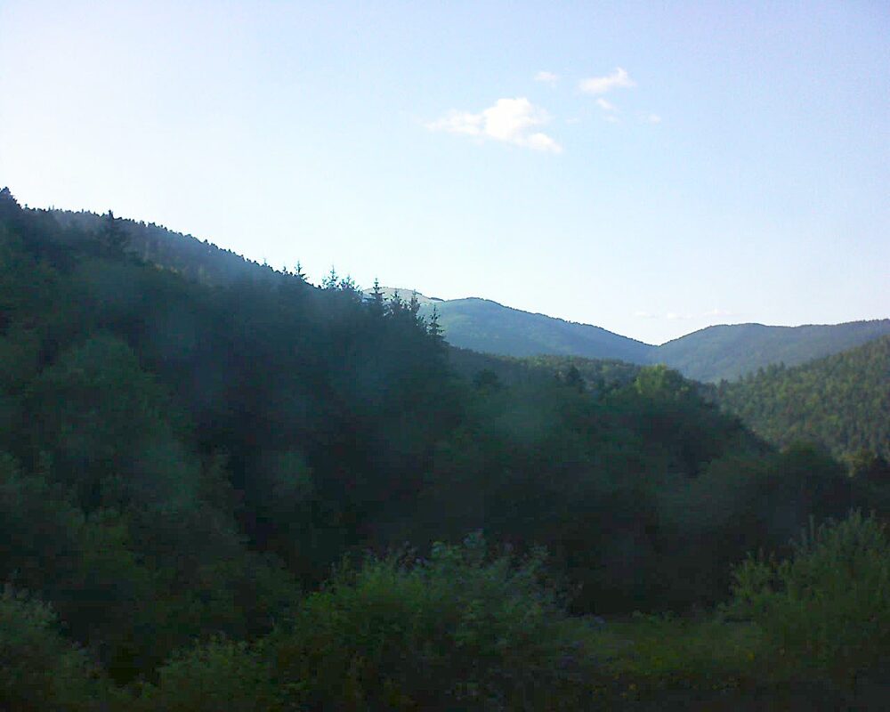 Le petit ballon vu depuis le Domaine Langmatt à Murbach le 01.07.2026 à 19:15 Le petit ballon (Alsace, Vosges) le 01.07.2026 à 19:15