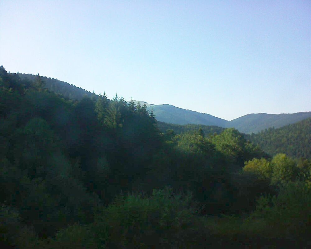 Le petit ballon vu depuis le Domaine Langmatt à Murbach le 11.07.2026 à 19:00 Le petit ballon (Alsace, Vosges) le 11.07.2026 à 19:00