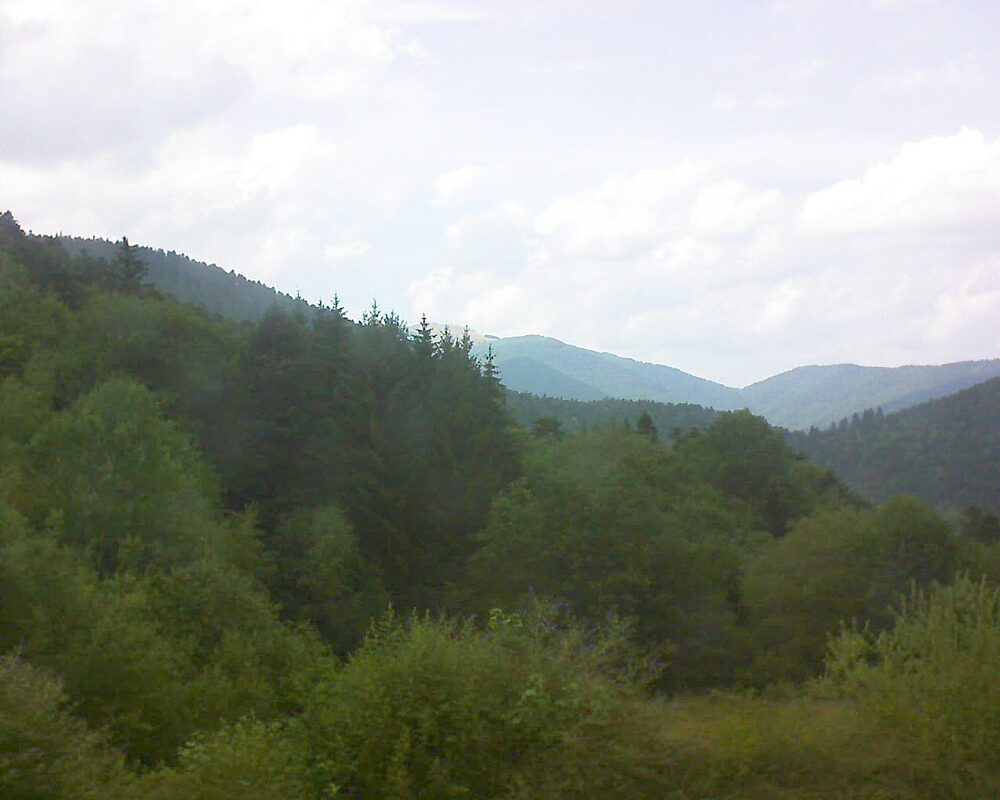 Le petit ballon vu depuis le Domaine Langmatt à Murbach le 19.07.2026 à 16:30 Le petit ballon (Alsace, Vosges) le 19.07.2026 à 16:30