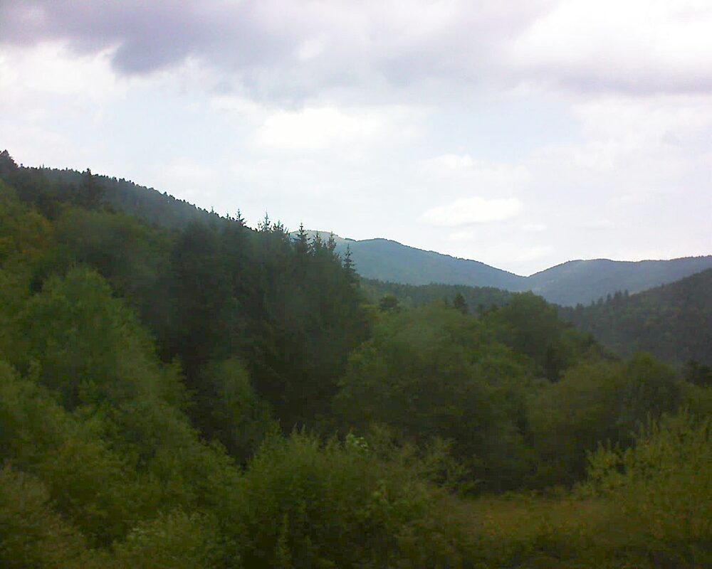 Le petit ballon vu depuis le Domaine Langmatt à Murbach le 01.08.2026 à 13:30 Le petit ballon (Alsace, Vosges) le 01.08.2026 à 13:30