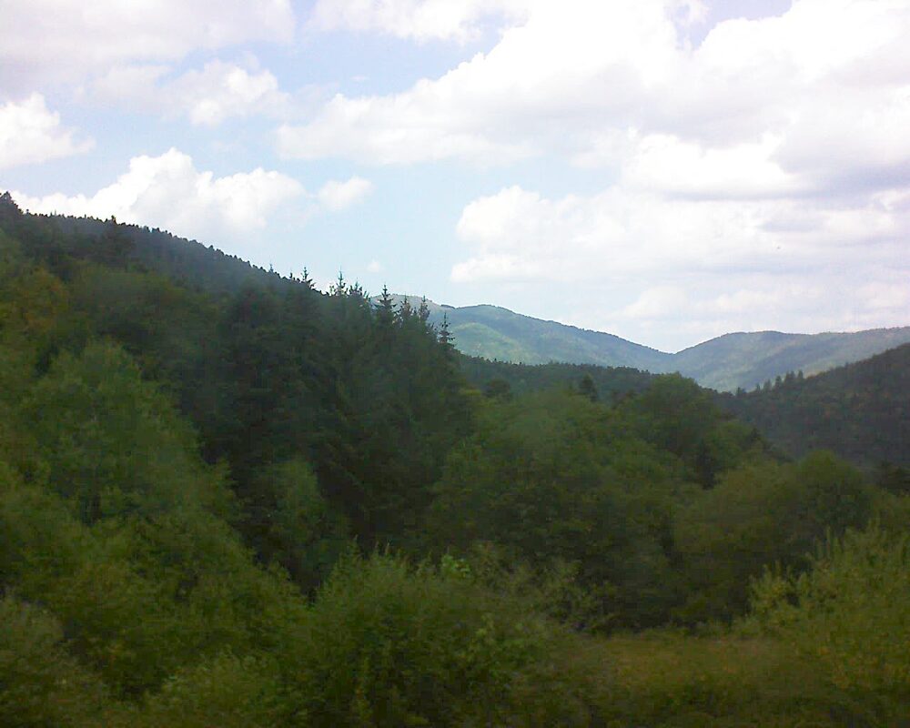 Le petit ballon vu depuis le Domaine Langmatt à Murbach le 01.08.2026 à 15:45 Le petit ballon (Alsace, Vosges) le 01.08.2026 à 15:45