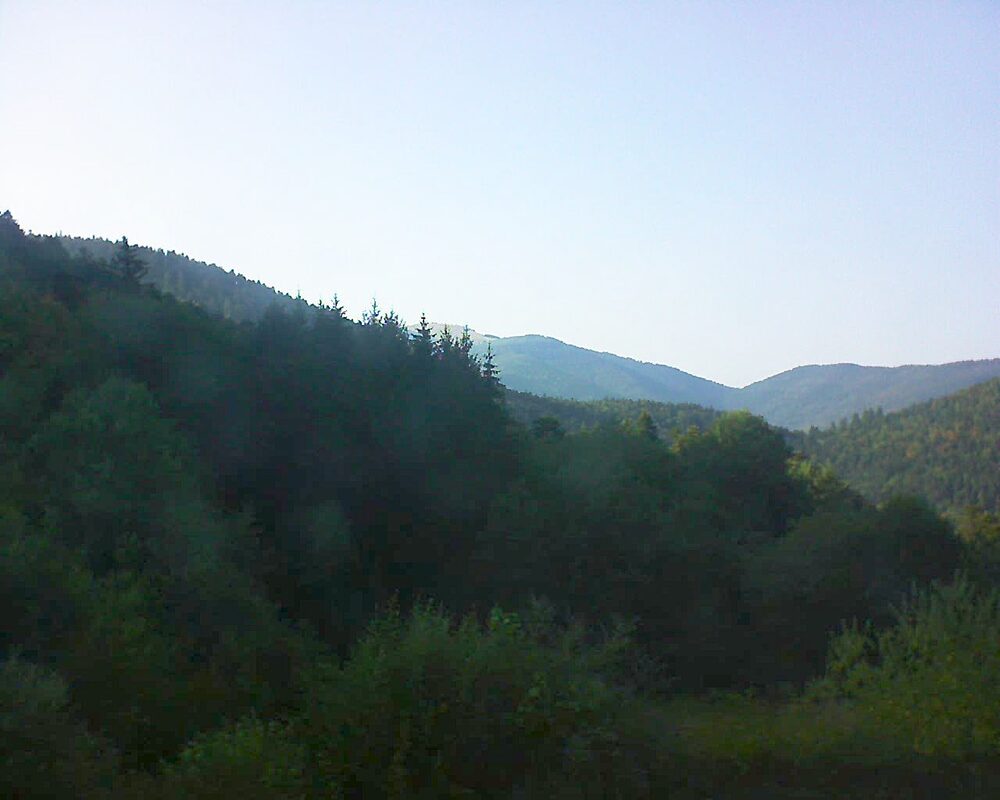 Le petit ballon vu depuis le Domaine Langmatt à Murbach le 02.08.2026 à 18:45 Le petit ballon (Alsace, Vosges) le 02.08.2026 à 18:45