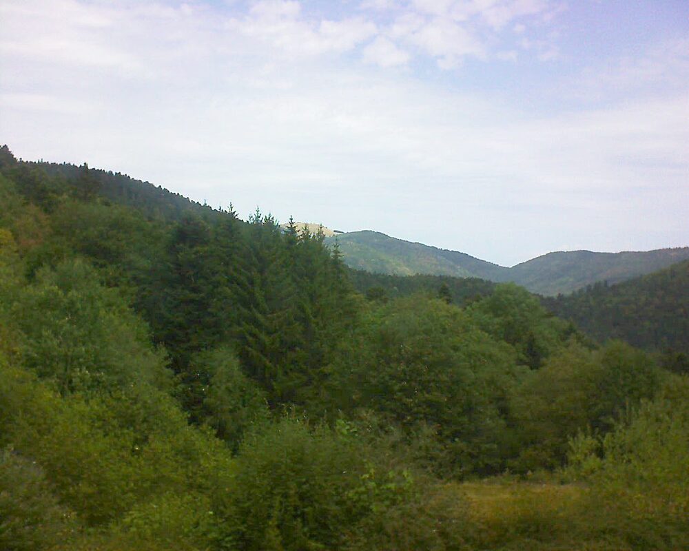 Le petit ballon vu depuis le Domaine Langmatt à Murbach le 10.08.2026 à 12:30 Le petit ballon (Alsace, Vosges) le 10.08.2026 à 12:30