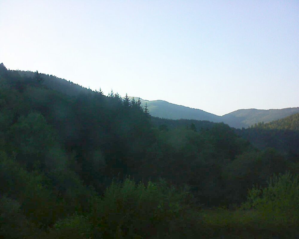 Le petit ballon vu depuis le Domaine Langmatt à Murbach le 12.08.2026 à 19:30 Le petit ballon (Alsace, Vosges) le 12.08.2026 à 19:30