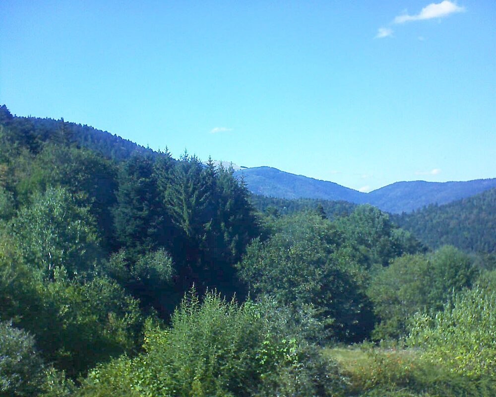 Le petit ballon vu depuis le Domaine Langmatt à Murbach le 19.08.2026 à 16:30 Le petit ballon (Alsace, Vosges) le 19.08.2026 à 16:30