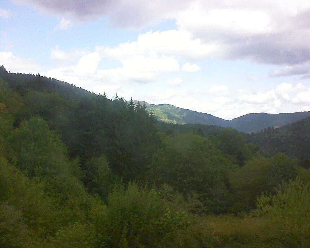 Le petit ballon vu depuis le Domaine Langmatt à Murbach le 22.08.2026 à 13:30 Le petit ballon (Alsace, Vosges) le 22.08.2026 à 13:30