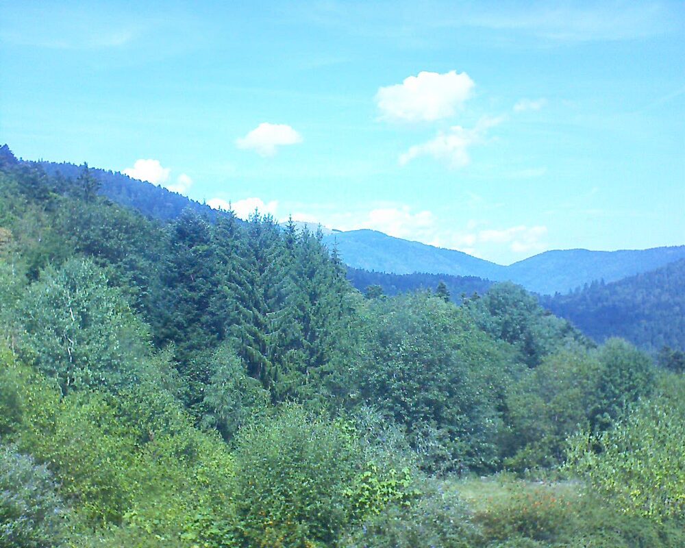 Le petit ballon vu depuis le Domaine Langmatt à Murbach le 26.08.2026 à 13:00 Le petit ballon (Alsace, Vosges) le 26.08.2026 à 13:00