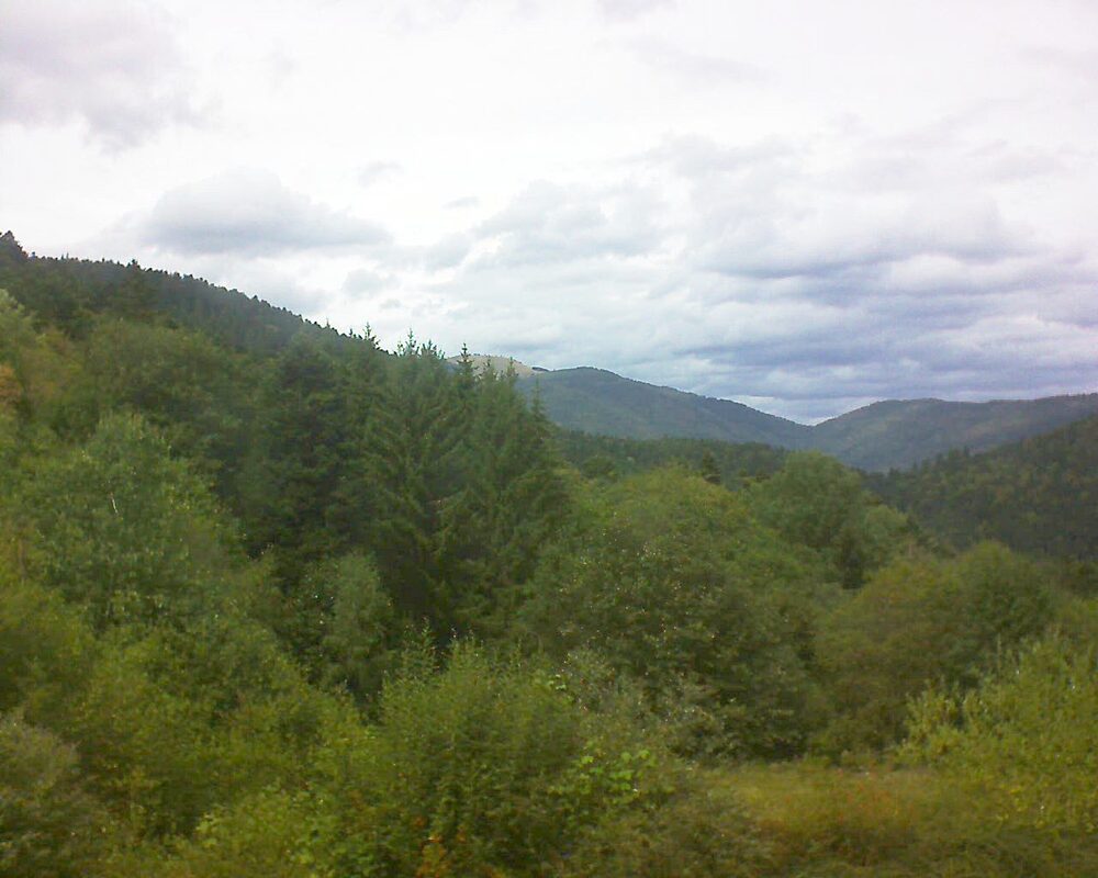 Le petit ballon vu depuis le Domaine Langmatt à Murbach le 29.08.2026 à 14:30 Le petit ballon (Alsace, Vosges) le 29.08.2026 à 14:30