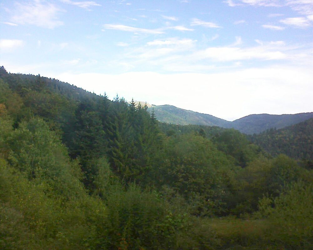 Le petit ballon vu depuis le Domaine Langmatt à Murbach le 02.09.2026 à 09:45 Le petit ballon (Alsace, Vosges) le 02.09.2026 à 09:45