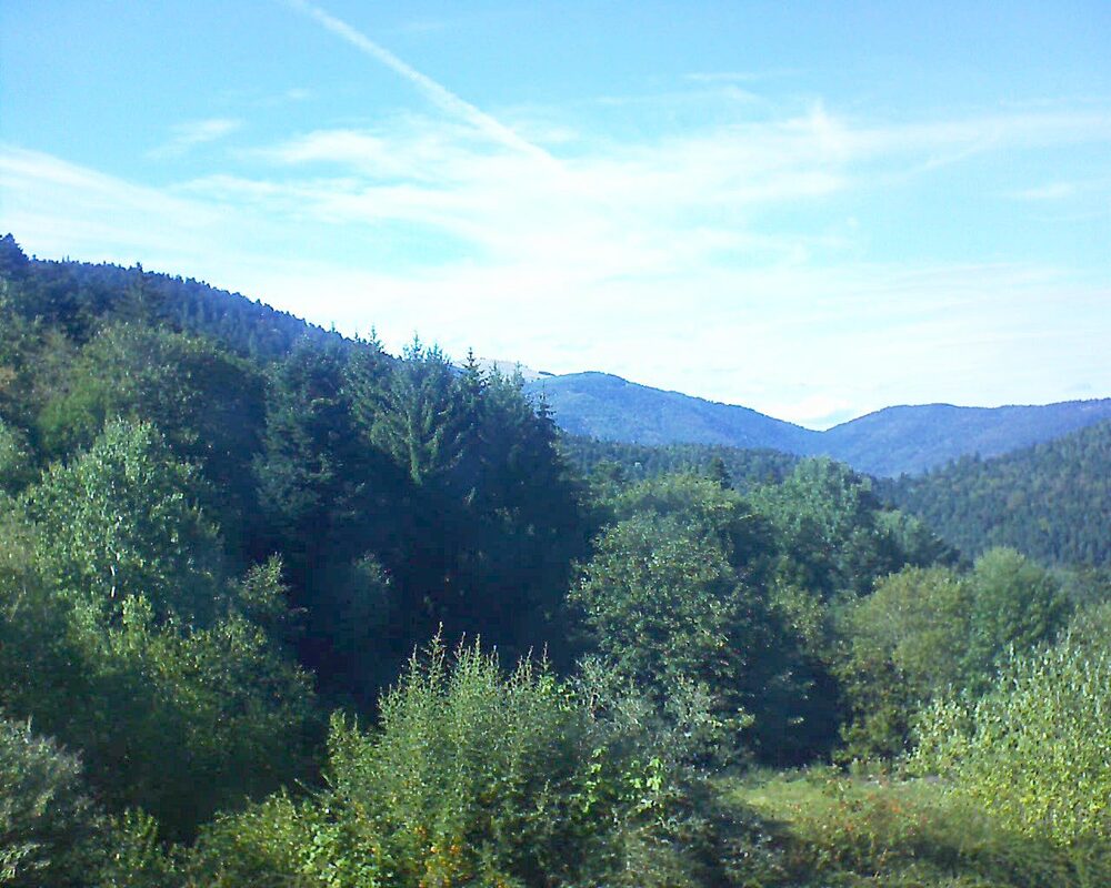 Le petit ballon vu depuis le Domaine Langmatt à Murbach le 02.09.2026 à 17:00 Le petit ballon (Alsace, Vosges) le 02.09.2026 à 17:00