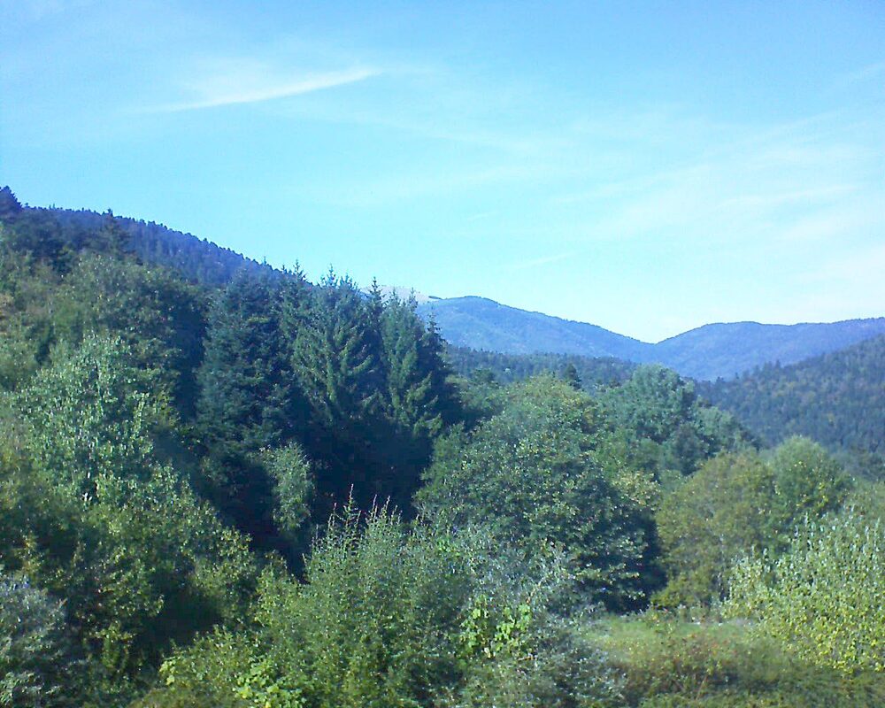 Le petit ballon vu depuis le Domaine Langmatt à Murbach le 23.09.2026 à 15:30 Le petit ballon (Alsace, Vosges) le 23.09.2026 à 15:30