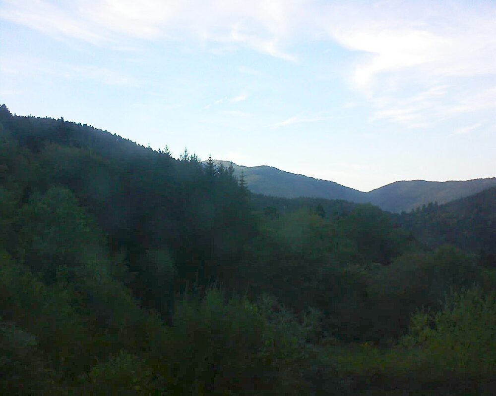 Le petit ballon vu depuis le Domaine Langmatt à Murbach le 26.09.2026 à 18:30 Le petit ballon (Alsace, Vosges) le 26.09.2026 à 18:30