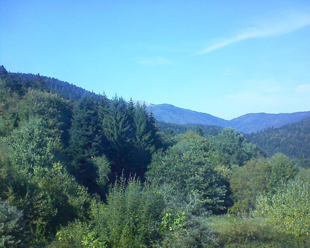 Le petit ballon vu depuis le Domaine Langmatt à Murbach le 27.09.2026 à 15:30 Le petit ballon (Alsace, Vosges) le 27.09.2026 à 15:30