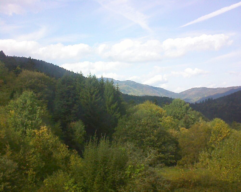 Le petit ballon vu depuis le Domaine Langmatt à Murbach le 03.10.2026 à 15:15 Le petit ballon (Alsace, Vosges) le 03.10.2026 à 15:15