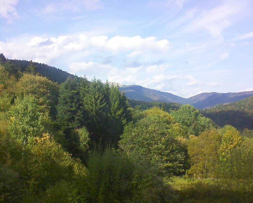 Le petit ballon vu depuis le Domaine Langmatt à Murbach le 03.10.2026 à 15:30 Le petit ballon (Alsace, Vosges) le 03.10.2026 à 15:30