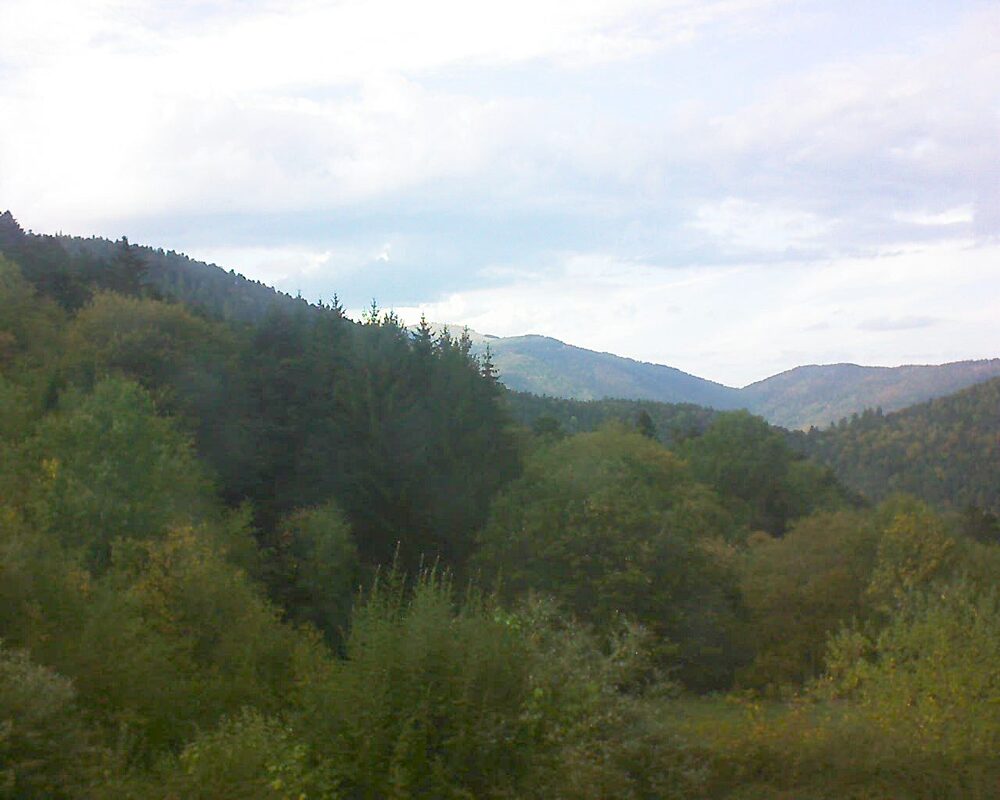 Le petit ballon vu depuis le Domaine Langmatt à Murbach le 03.10.2026 à 17:30 Le petit ballon (Alsace, Vosges) le 03.10.2026 à 17:30