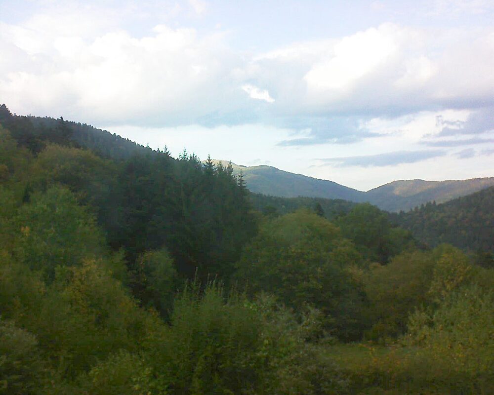 Le petit ballon vu depuis le Domaine Langmatt à Murbach le 03.10.2026 à 18:15 Le petit ballon (Alsace, Vosges) le 03.10.2026 à 18:15