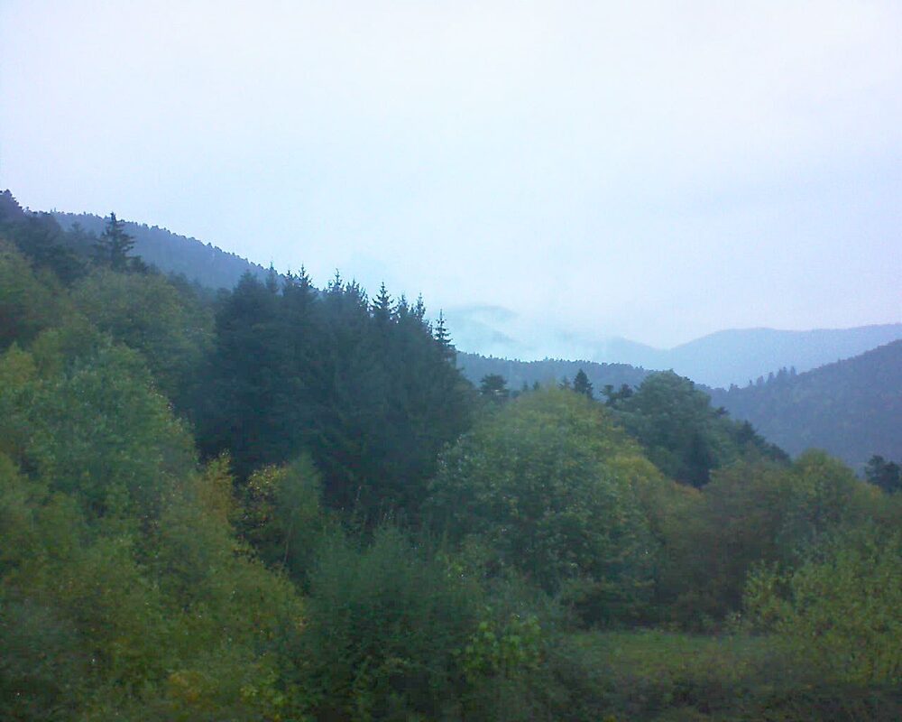 Le petit ballon vu depuis le Domaine Langmatt à Murbach le 24.10.2026 à 09:30 Le petit ballon (Alsace, Vosges) le 24.10.2026 à 09:30