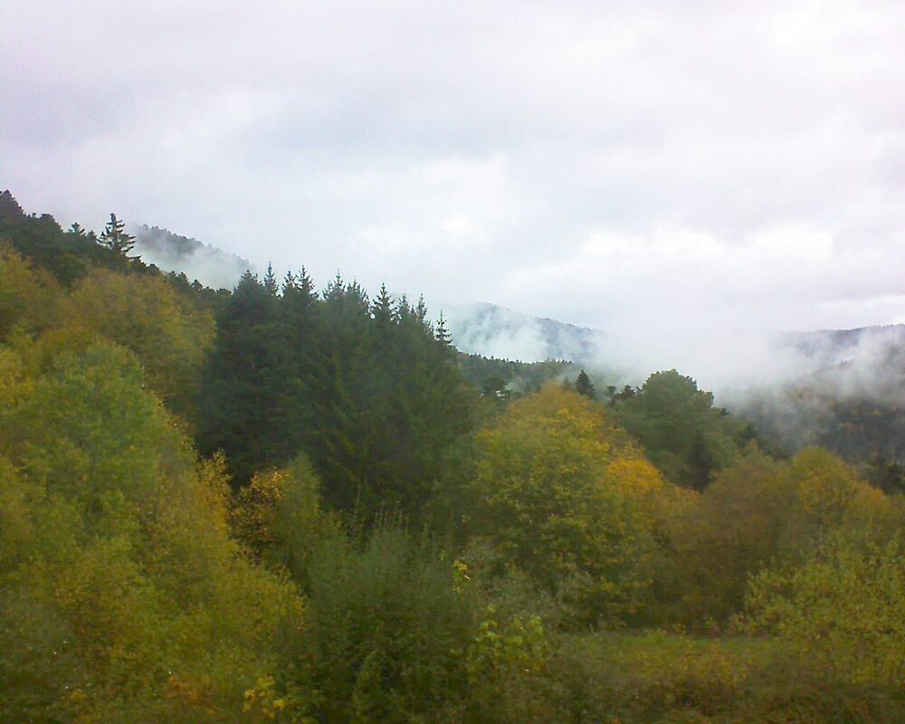 Le petit ballon vu depuis le Domaine Langmatt à Murbach le 28.10.2026 à 08:45 Le petit ballon (Alsace, Vosges) le 28.10.2026 à 08:45