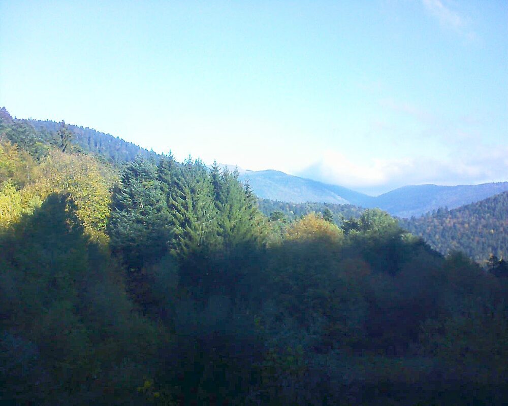 Le petit ballon vu depuis le Domaine Langmatt à Murbach le 31.10.2026 à 10:00 Le petit ballon (Alsace, Vosges) le 31.10.2026 à 10:00